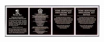 Aluminum Compliance Frame for 4 Signs - Horizontal